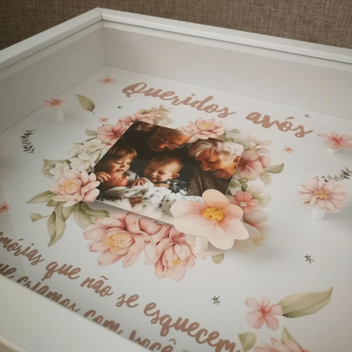 Quadro Memorias Avós, Tios e Padrinhos Presente perfeito para oferecer a avós, tios e padrinhos
