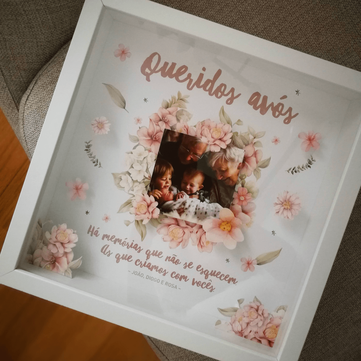 Quadro Memorias Avós, Tios e Padrinhos Presente perfeito para oferecer a avós, tios e padrinhos